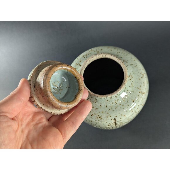 Handmade Ceramic lidded Gothic Kitchen Storage jar, Cemetery Gates pottery - Picture 8 of 10